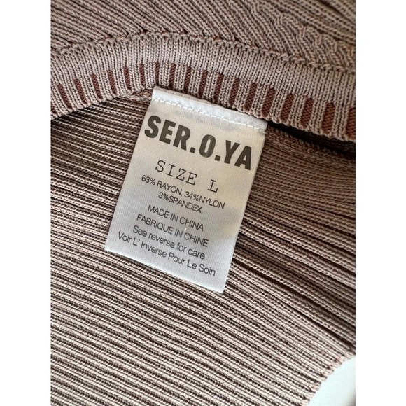 Ser.o.ya Dahlia Bikini Top and Shrug Set in Brown - Picture 12 of 13